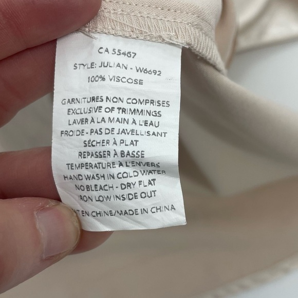 Melissa Nepton Ivory soft V neck Classic Quiet Luxury Satin Relaxed julian top - Picture 6 of 8